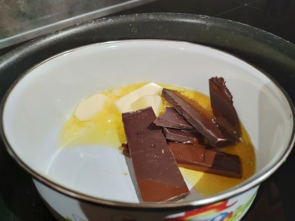 beurre et chocolat fondu